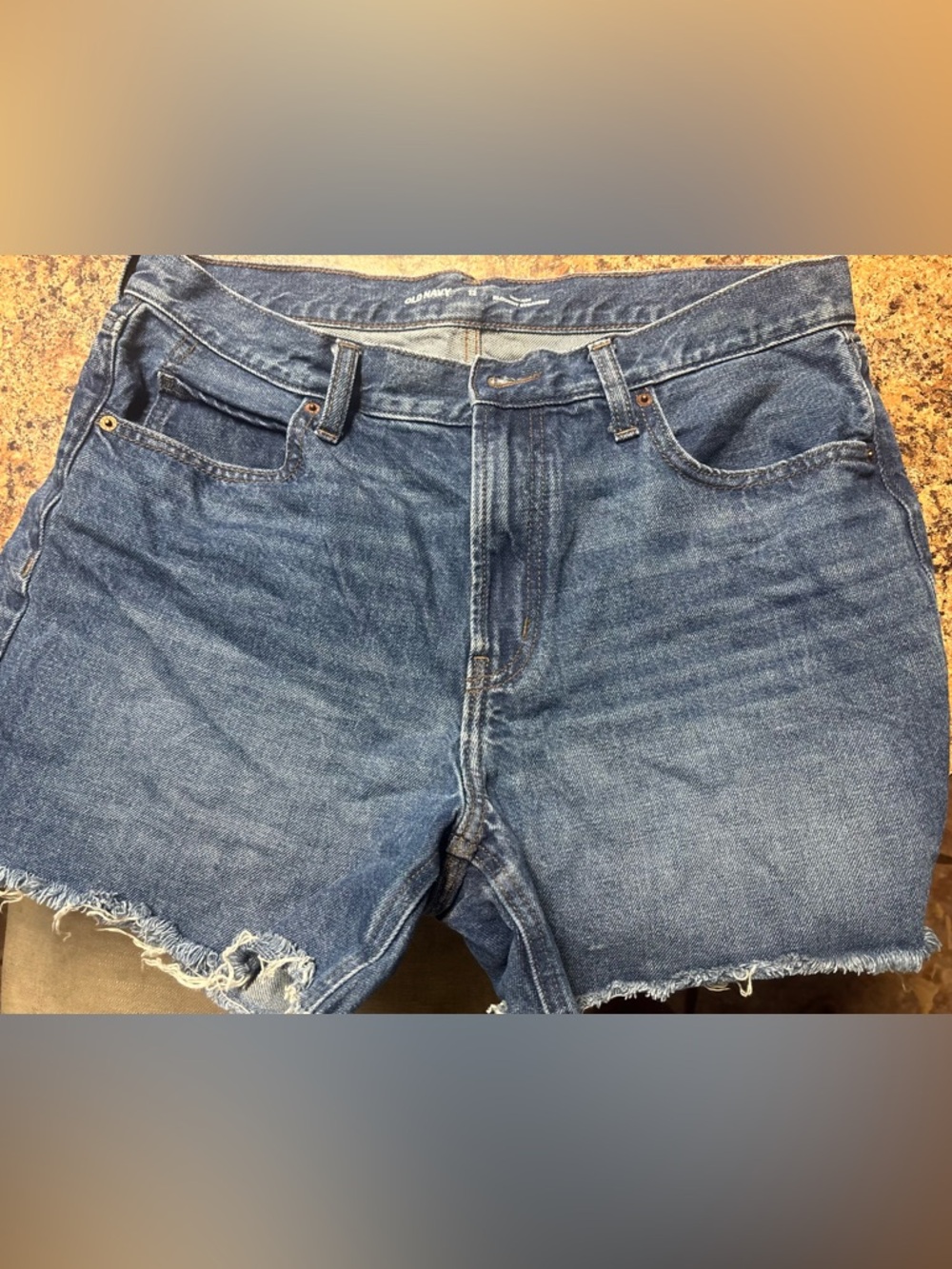 Old Navy women’s Distressed Denim Shorts size 12 Blue